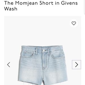 Madewell momjean shorts
